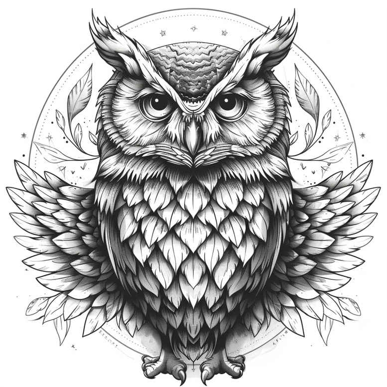 owls tattoo design ideas Realism soft highlights wisdom meaning courage