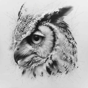 wisdom-symbol-owl-tattoo – tattoo design ideas free ai generated – neotraditional-layered-fill – for-neck – Gallery: owls-inkby-ai