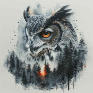 wisdom-symbol-owl-tattoo – tattoo design ideas free ai generated – neotraditional-rich-shading – for-ankle – Gallery: owls-inkby-ai