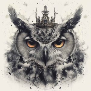 wisdom-symbol-owl-tattoo – tattoo design ideas free ai generated – neotraditional-sharp-edges – for-collarbone – Gallery: owls-inkby-ai