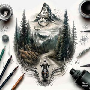 spiritual-path-tattoo-neotraditional-balanced-tones-for-toe – tattoo design ideas free ai generated – Gallery: path-road-inkby-ai