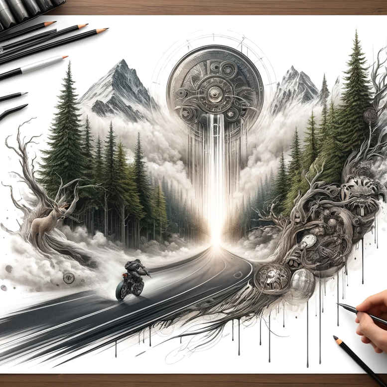 for-women – tattoo design ideas free ai generated – realism-surface-complexity – for-back-of-neck – Gallery: path-road-inkby-ai