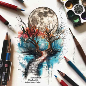 shadow-and-light-path-tattoo-realism-light-and-shadow-play-for-hand – tattoo design ideas free ai generated – Gallery: path-road-inkby-ai