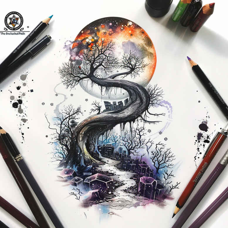 nature-path-tattoo-realism-natural-finish-for-upper-arm – tattoo design ideas free ai generated – Gallery: path-road-inkby-ai