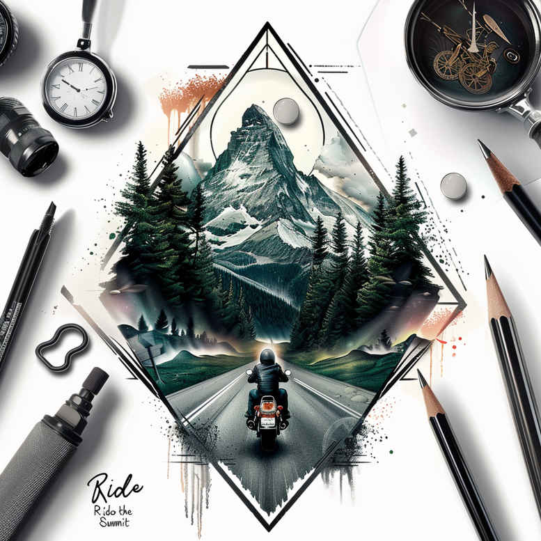 life-path-tattoo-neotraditional-artistic-shading-for-temple – tattoo design ideas free ai generated – Gallery: path-road-inkby-ai