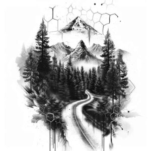 contour-path-tattoo-realism-photographic-quality-for-forearm – tattoo design ideas free ai generated – Gallery: path-road-inkby-ai