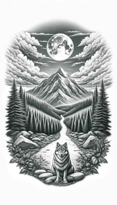shadow-path-tattoo-surrealism-transcendent-for-neck – tattoo design ideas free ai generated – Gallery: path-road-inkby-ai