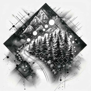 path-and-destiny – tattoo design ideas free ai generated – realism-true-rendering – for-upper-thigh – Gallery: path-road-inkby-ai