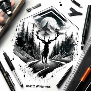 path-and-light – tattoo design ideas free ai generated – surrealism-hallucinogenic – for-forearm – Gallery: path-road-inkby-ai