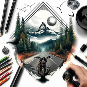 life-path-tattoo-surrealism-fantasy-inspired-for-hand – tattoo design ideas free ai generated – Gallery: path-road-inkby-ai
