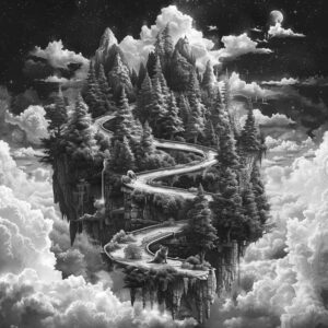 path-with-emotions – tattoo design ideas free ai generated – surrealism-ambiguous-space – for-triceps – Gallery: path-road-inkby-ai