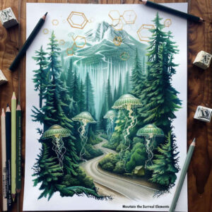 path-with-symbols – tattoo design ideas free ai generated – surrealism-unearthly – for-wrist-side – Gallery: path-road-inkby-ai