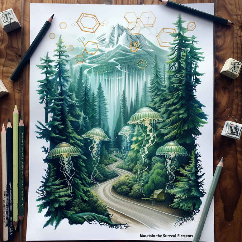 path-with-symbols – tattoo design ideas free ai generated – surrealism-unearthly – for-wrist-side – Gallery: path-road-inkby-ai
