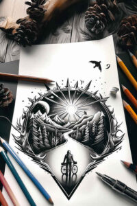 nature-path-tattoo-neotraditional-bold-highlights-for-elbow – tattoo design ideas free ai generated – Gallery: path-road-inkby-ai