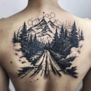 path-tattoo-neotraditional-ornamental-for-side-torso – tattoo design ideas free ai generated – Gallery: path-road-inkby-ai
