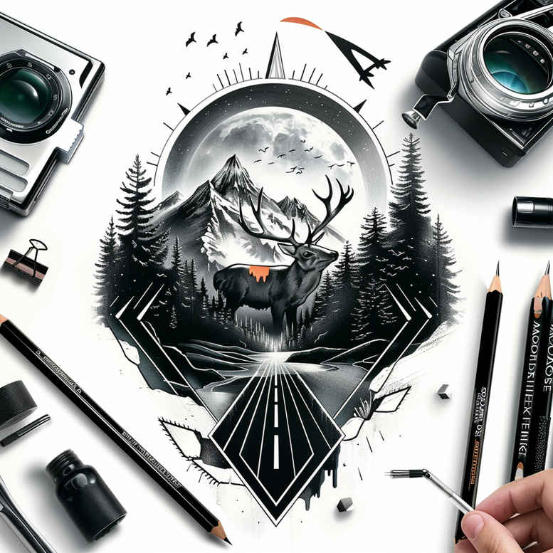spiritual-path-tattoo-surrealism-unreal-for-back – tattoo design ideas free ai generated – Gallery: path-road-inkby-ai