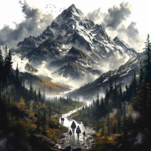 path-road tattoo design ideas Surrealism distorted reality field road meaning resilience