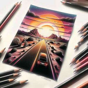 path-road tattoo design ideas layered fill road with plants shows perseverance