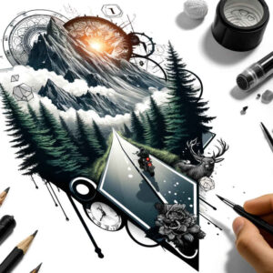 path-road tattoo design ideas ink realism stone path meaning determination