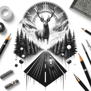 minimalist-path-tattoo-realism-emotional-depth-for-upper-thigh – tattoo design ideas free ai generated – Gallery: path-road-inkby-ai