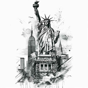 anthem-tattoo – tattoo design ideas free ai generated – surrealism-psychological-depth – for-abdomen – Gallery: patriotic-inkby-ai