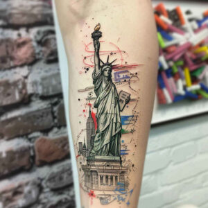 coat-of-arms-tattoo – tattoo design ideas free ai generated – neotraditional-strong-contrast – for-chest – Gallery: patriotic-inkby-ai