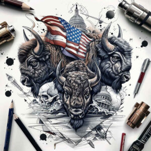 coat-of-arms-tattoo – tattoo design ideas free ai generated – realism-visual-accuracy – for-wrist-side – Gallery: patriotic-inkby-ai