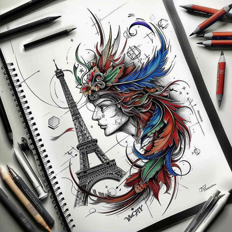 flag-tattoo – tattoo design ideas free ai generated – neotraditional-modern-classic – for-palm – Gallery: patriotic-inkby-ai