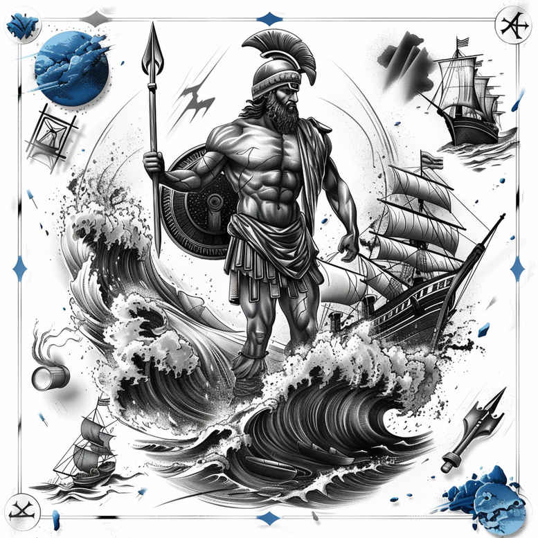 national-colors-tattoo – tattoo design ideas free ai generated – realism-real-shadows – for-nape – Gallery: patriotic-inkby-ai