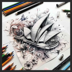national-symbol-tattoo – tattoo design ideas free ai generated – neotraditional-refined-lines – for-knee – Gallery: patriotic-inkby-ai