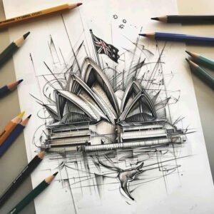patriotic-banner-tattoo – tattoo design ideas free ai generated – surrealism-fragmentation – for-temple – Gallery: patriotic-inkby-ai