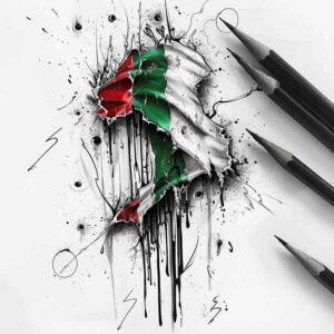 patriotic-bravery-tattoo – tattoo design ideas free ai generated – neotraditional-enhanced-shading – for-thigh – Gallery: patriotic-inkby-ai