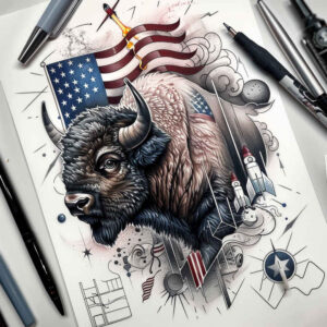 patriotic-culture-tattoo – tattoo design ideas free ai generated – neotraditional-modern-classic – for-side – Gallery: patriotic-inkby-ai