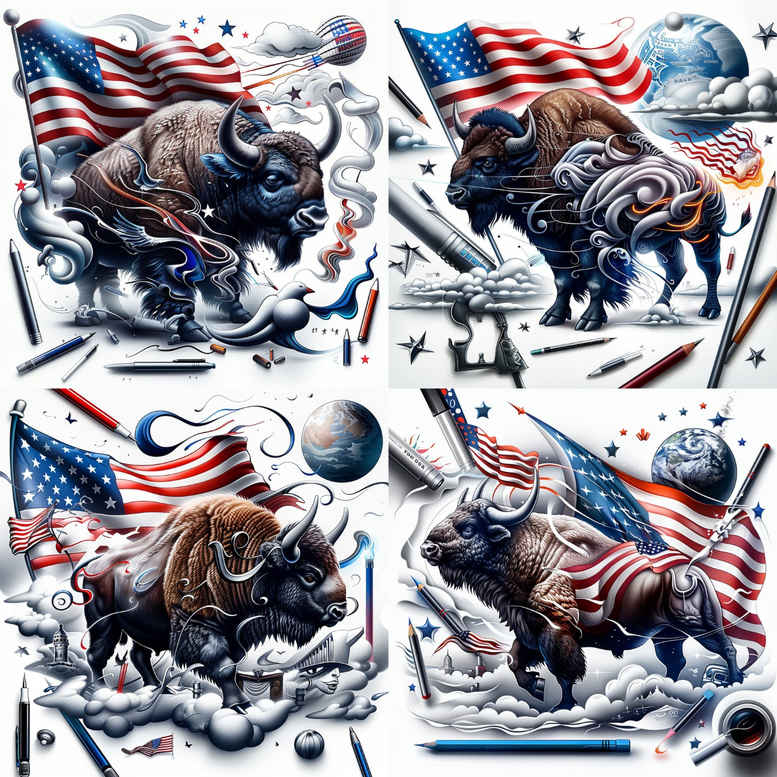 patriotic-culture-tattoo – tattoo design ideas free ai generated – surrealism-chromatic-aberration – for-thigh – Gallery: patriotic-inkby-ai