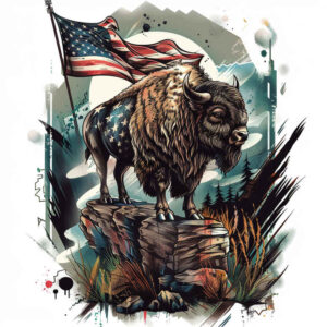 patriotic-emblem-tattoo – tattoo design ideas free ai generated – neotraditional-contoured-forms – for-outer-arm – Gallery: patriotic-inkby-ai