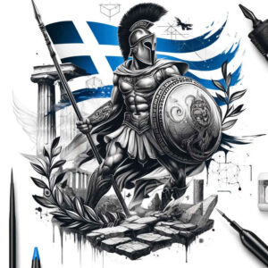 patriotic-emblem-tattoo – tattoo design ideas free ai generated – realism-crisp-detail – for-back-shoulder – Gallery: patriotic-inkby-ai
