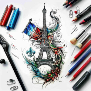 patriotic-figure-tattoo – tattoo design ideas free ai generated – surrealism-phantom-shadows – for-shoulder – Gallery: patriotic-inkby-ai