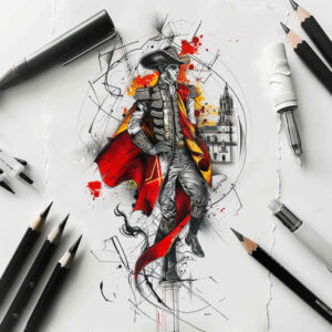 patriotic-geometric-tattoo – tattoo design ideas free ai generated – realism-ink-precision – for-wrist-side – Gallery: patriotic-inkby-ai