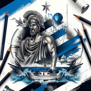 patriotic-heritage-tattoo – tattoo design ideas free ai generated – neotraditional-clean-fill – for-shin – Gallery: patriotic-inkby-ai