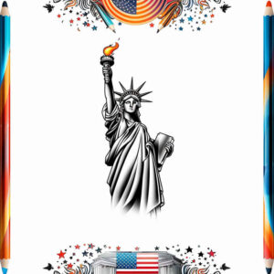 patriotic-history-tattoo – tattoo design ideas free ai generated – neotraditional-refined-lines – for-ankle – Gallery: patriotic-inkby-ai