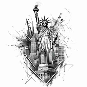 patriotic-inscription-tattoo – tattoo design ideas free ai generated – neotraditional-artistic-flair – for-outer-arm – Gallery: patriotic-inkby-ai