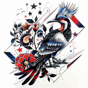 patriotic-inscription-tattoo – tattoo design ideas free ai generated – neotraditional-subtle-tone – for-spine – Gallery: patriotic-inkby-ai