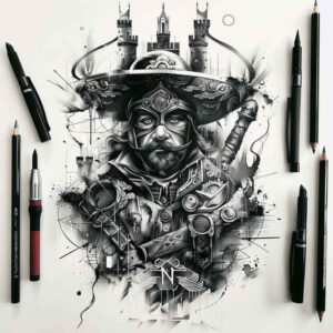 patriotic-inscription-tattoo – tattoo design ideas free ai generated – neotraditional-textural-detail – for-forearm – Gallery: patriotic-inkby-ai