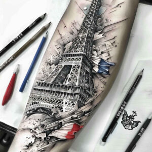 patriotic-memory-tattoo – tattoo design ideas free ai generated – realism-photo-ink – for-upper-back – Gallery: patriotic-inkby-ai