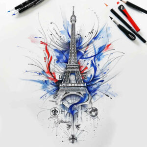 patriotic-ornamental-tattoo – tattoo design ideas free ai generated – neotraditional-layered-color – for-triceps – Gallery: patriotic-inkby-ai