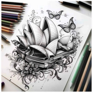 patriotic-pattern-tattoo – tattoo design ideas free ai generated – surrealism-hallucinogenic – for-upper-thigh – Gallery: patriotic-inkby-ai
