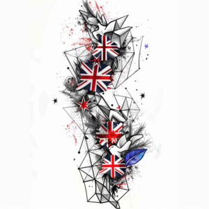 patriotic-peace-tattoo – tattoo design ideas free ai generated – realism-precise-anatomy – for-behind-ear – Gallery: patriotic-inkby-ai