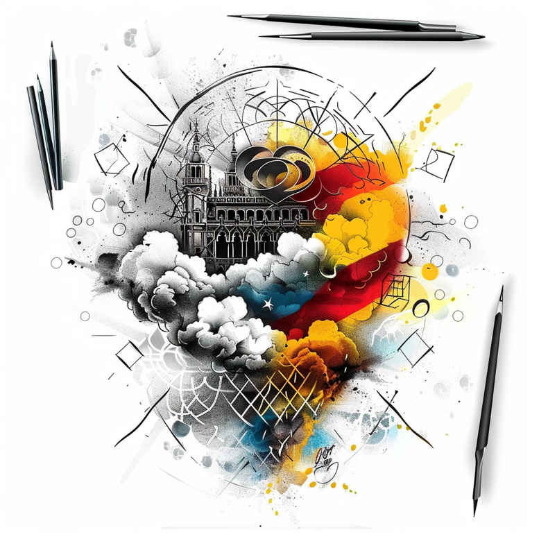 patriotic-pride-tattoo – tattoo design ideas free ai generated – neotraditional-vivid-color – for-lower-leg – Gallery: patriotic-inkby-ai