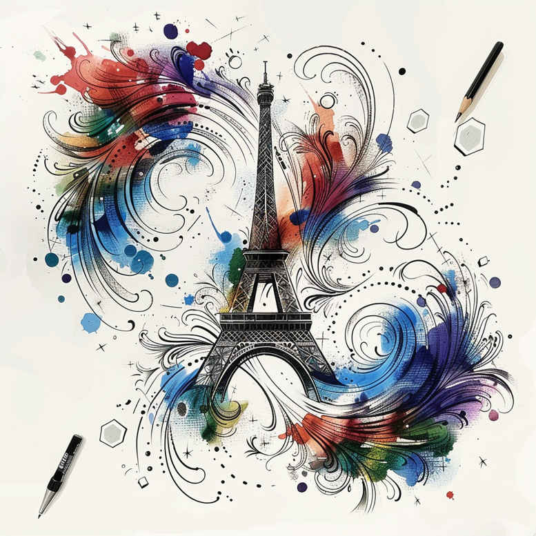 patriotic-pride-tattoo – tattoo design ideas free ai generated – surrealism-shadow-play – for-behind-ear – Gallery: patriotic-inkby-ai