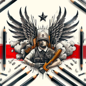 patriotic-strength-tattoo – tattoo design ideas free ai generated – neotraditional-vivid-detail – for-heel – Gallery: patriotic-inkby-ai